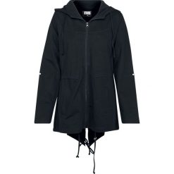 Bluzy damskie: Urban Classics Ladies Terry Parka Bluza z kapturem rozpinana damska czarny