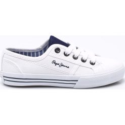 Pepe Jeans - Tenisówki dziecięce. Szare trampki męskie marki Pepe Jeans, z jeansu, z okrągłym noskiem, na sznurówki. Za 189,90 zł.