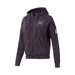 Reebok Damska bluza UFC z pełnym zamkiem, Damska bluza UFC Full Zip | Z. Szare bluzy damskie Reebok, s, bez wzorów, bez rękawów, bez kaptura. W wyprzedaży za 396,68 zł.