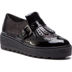 Półbuty TAMARIS - 1-24712-21 Black Uni 007. Czarne creepersy damskie Tamaris, z materiału, na koturnie. Za 229,90 zł.
