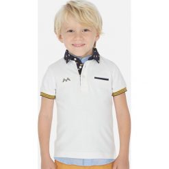 Mayoral - Polo dziecięce 92-134 cm. Białe t-shirty chłopięce Mayoral, bez wzorów, z elastanu, z krótkim rękawem. Za 106,90 zł.