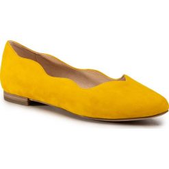Baleriny CAPRICE - 9-24201-24 Yellow Suede 641. Żółte baleriny damskie Caprice, bez wzorów, z zamszu, bez obcasa. Za 239,90 zł.