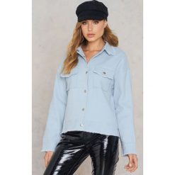Kurtki damskie: Moon River Kurtka z niewykończonym brzegiem przy kieszeniach – Blue