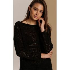 Czarny Sweter Viviane. Czarne swetry damskie Renee, uniwersalny, bez wzorów, casualowe, bez rękawów, bez kaptura. Za 109,99 zł.