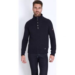 Golfy męskie: Sweter w kolorze granatowym