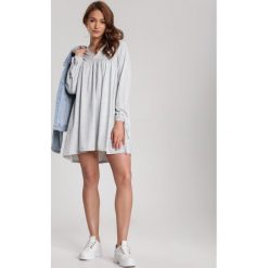Jasnoszara Sukienka Laida. Szare sukienki damskie Renee, xl, bez wzorów, z dzianiny, bez kołnierzyka, bez rękawów. Za 79,99 zł.