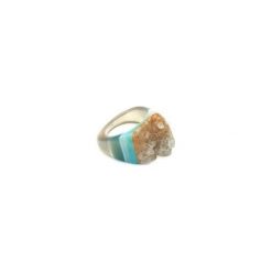 InspiRING High Turkus rozmiar 12. Niebieskie pierścionki damskie marki Brazi druse jewelry, z agatem. Za 270,00 zł.