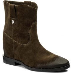 Buty zimowe damskie: Botki R.POLAŃSKI – 0880 Oliwka Zamsz Olej