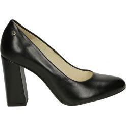 Czółenka - 17-40OB P NER. Czarne buty ślubne damskie Venezia, ze skóry. Za 299,00 zł.