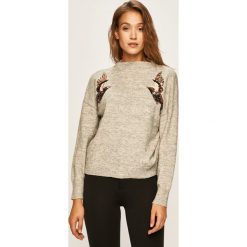 Vero Moda - Sweter. Szare swetry damskie Vero Moda, s, z aplikacjami, z elastanu, bez rękawów, bez kaptura. W wyprzedaży za 99,90 zł.