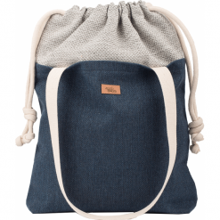 Torebka worek "DUOBAG" materiałowa, kolor granatowy. Niebieskie torebki worki damskie me&BAGS, bez wzorów, z tkaniny, duże, bez dodatków. Za 219,00 zł.