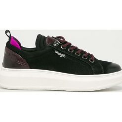 Wrangler - Buty. Czarne buty sportowe damskie Wrangler, bez wzorów, ze skóry ekologicznej, sportowe. Za 279,90 zł.