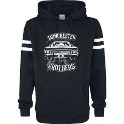Supernatural Winchester Bros Bluza z kapturem czarny. Czarne bejsbolówki męskie Supernatural, xl, z nadrukiem, z kapturem. Za 199,90 zł.