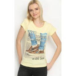 Bluzki, topy, tuniki: Żółty T-shirt Cool Style