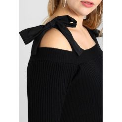 Sukienki dzianinowe: Lost Ink Plus SKATER DRESS WITH TIES Sukienka dzianinowa black