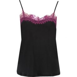 Top w kolorze czarno-różowym. Różowe bluzki damskie Garcia, xs, w koronkowe wzory, z koronki, bez kołnierzyka, bez rękawów. W wyprzedaży za 55,95 zł.