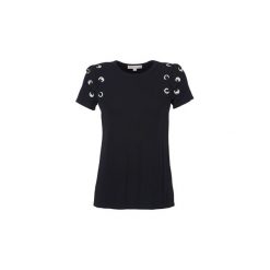 Bluzki MICHAEL Michael Kors SS ARMHOLE LACING TE. Czarne bluzki damskie marki MICHAEL Michael Kors, m, bez wzorów, bez kołnierzyka, bez rękawów. Za 527,20 zł.