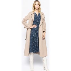 Trencz Weekend Max Mara Aris 50110507. Brązowe płaszcze damskie Weekend Max Mara, bez wzorów, z wełny. W wyprzedaży za 1879,00 zł.