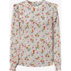 Essentiel Antwerp - Bluzka damska – Varryme, beżowy. Brązowe bluzki damskie Essentiel Antwerp, bez wzorów, z falbankami, bez rękawów. Za 749,95 zł.
