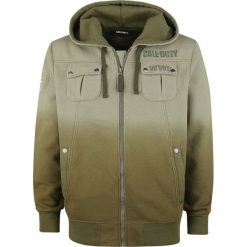 Bluzy męskie: Call Of Duty WWII Zip Hoodie Bluza z kapturem rozpinana oliwkowy