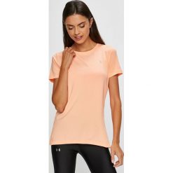 Under Armour - Top. Pomarańczowe topy damskie marki Under Armour, s, z elastanu, z okrągłym kołnierzem. W wyprzedaży za 99,90 zł.