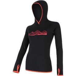Sensor bluza damska kangurka Merino Upper Mountains czarna S. Czarne bluzy sportowe damskie Sensor, s, bez wzorów, z wełny, bez rękawów. Za 349,00 zł.