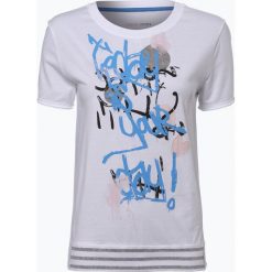 Marc Cain Sports - T-shirt damski, czarny. Czarne t-shirty damskie marki Marc Cain Sports, z nadrukiem, z bawełny, eleganckie. Za 299,95 zł.