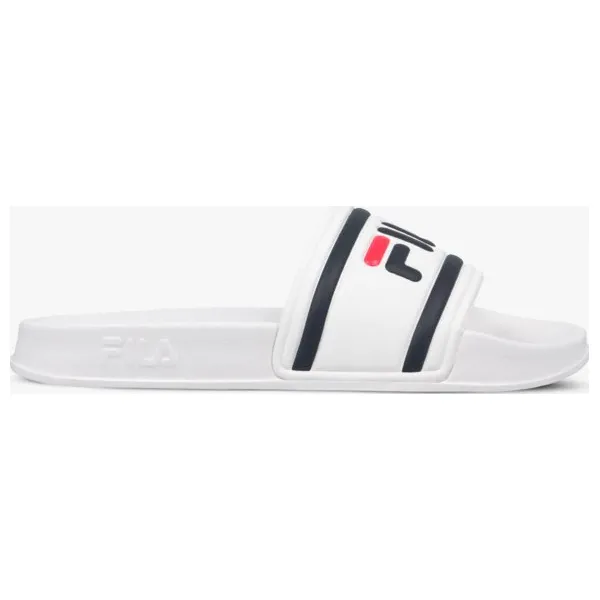 Fila Morro Bay Slipper buty męskie, biały, rozmiar 11,5. Białe kapcie męskie Fila, z tworzywa sztucznego. W wyprzedaży za 67,99 zł.