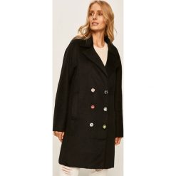Desigual - Płaszcz. Czarne kurtki damskie Desigual, s, bez wzorów, z poliesteru, klasyczne, bez kaptura. Za 999,90 zł.