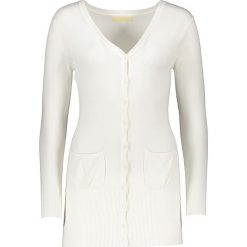Kardigan w kolorze białym. Białe swetry damskie Cachemire and Co, xl, bez wzorów, z bawełny. W wyprzedaży za 153,95 zł.