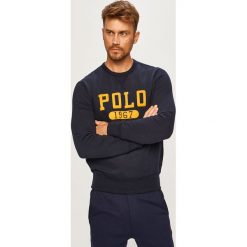 Polo Ralph Lauren - Bluza. Niebieskie bluzy męskie Polo Ralph Lauren, xl, z nadrukiem, z bawełny, z okrągłym kołnierzem, bez rękawów, bez kaptura. W wyprzedaży za 399,90 zł.