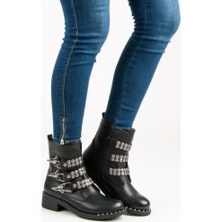 CZARNE BOTKI BIKERY. Czarne botki damskie SIXTH SENSE. Za 99,99 zł.