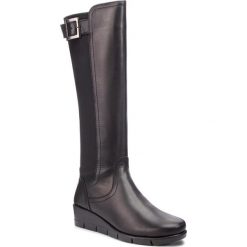 Kozaki THE FLEXX - Panboot B235/54 Black. Czarne buty zimowe damskie marki The Flexx, ze skóry, przed kolano, na wysokim obcasie, na obcasie. W wyprzedaży za 429,00 zł.