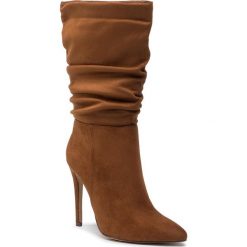 Kozaki DEEZEE - LS5109-11 Camel. Pomarańczowe kozaki damskie DeeZee, ze skóry ekologicznej, bez obcasa, na obcasie, bez zapięcia. Za 129,99 zł.