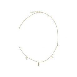 Złoty naszyjnik choker z cyrkoniami i krzyżykiem 333. Żółte naszyjniki damskie marki Atdiament, z cyrkonią, złote. Za 349,00 zł.