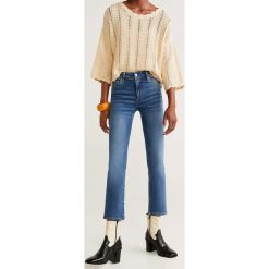 Mango - Jeansy Staright. Niebieskie jeansy damskie Mango, z podwyższonym stanem. Za 139,90 zł.