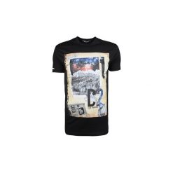 T-shirty z krótkim rękawem Dsquared S74GD0285. Czarne t-shirty męskie Dsquared, s, bez wzorów, bez kołnierzyka, krótkie. Za 499,00 zł.