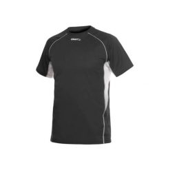 Craft T&F Tee Black/White Men L. Czarne koszulki męskie Craft, m, bez wzorów, bez kołnierzyka, bez rękawów, do biegania. Za 166,00 zł.