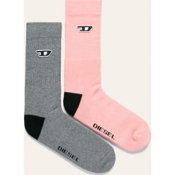Diesel - Skarpetki (2-pack). Różowe skarpetki damskie Diesel, bez wzorów. Za 119,90 zł.