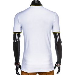 KOSZULKA MĘSKA POLO Z NADRUKIEM S909 - BIAŁA. Białe koszulki polo Ombre Clothing, m, z nadrukiem. Za 59,00 zł.