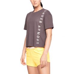 Under Armour Koszulka Szary. Szare koszulki damskie Under Armour, xs, z haftami, z bawełny, bez kołnierzyka, z krótkim rękawem. Za 188,95 zł.