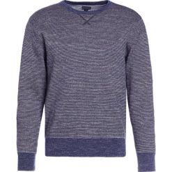 Swetry klasyczne męskie: J.CREW TEXTURED CREWNECK IN STRIPE Sweter heather navy