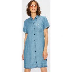 Lee - Sukienka. Szare bez kategorii marki Lee, na co dzień, s, z lyocellu, casualowe, mini, proste. Za 299,90 zł.