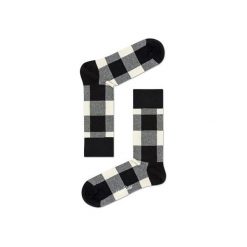 Skarpetki Happy Socks - Lumber Jack (GIH01-9000). Czarne skarpetki damskie marki Happy Socks, w kolorowe wzory, z bawełny. Za 34,90 zł.