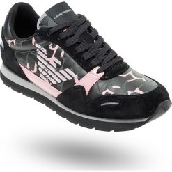 SNEAKERSY Emporio Armani. Czarne sneakersy damskie z syntetyku. Za 431,40 zł.