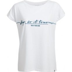 T-shirt damski TSD612 - biały - Outhorn. Białe koszulki damskie Outhorn, bez wzorów, z bawełny, bez kołnierzyka. W wyprzedaży za 29,99 zł.