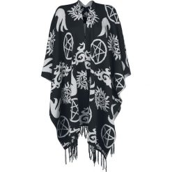 Supernatural Symbols Poncho czarny/szary. Szare kurtki damskie marki Supernatural, bez wzorów, z materiału, bez kaptura. Za 114,90 zł.