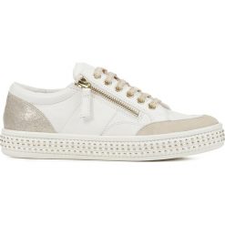 Geox Leelù Tenisówki Biały. Białe trampki i tenisówki damskie Geox, bez wzorów, ze skóry, na sznurówki. Za 514,95 zł.