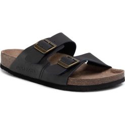 Klapki JACK&JONES - Jfwcroxton 12169374 Anthracite. Czarne klapki męskie Jack&Jones, bez wzorów, ze skóry. Za 199,00 zł.