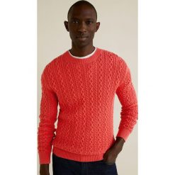 Mango Man - Sweter Juicy. Czerwone swetry męskie marki Mango Man, s, bez wzorów, z bawełny, z okrągłym kołnierzem, bez kaptura. Za 199,90 zł.